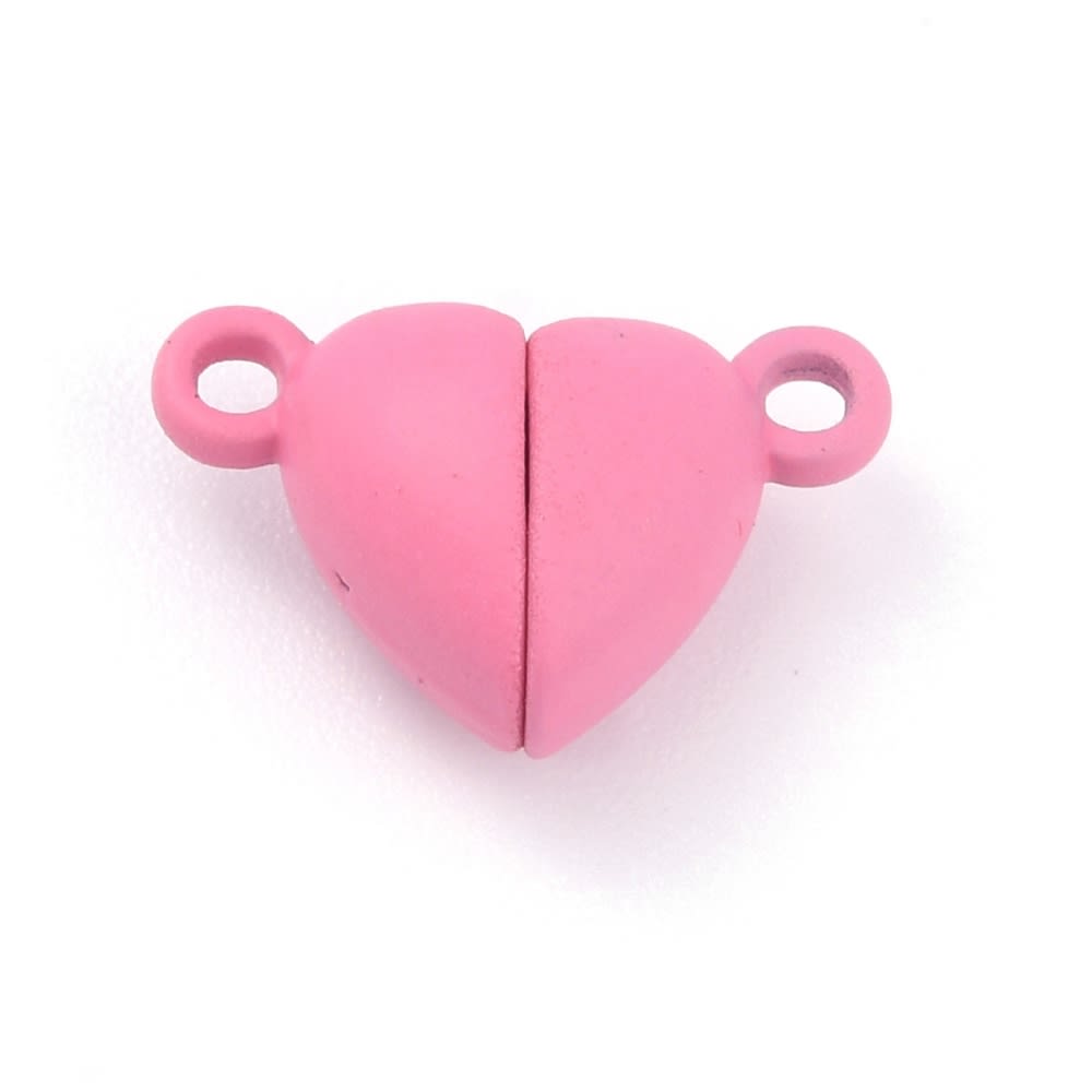 Broche corazón esmaltado magnético / set3