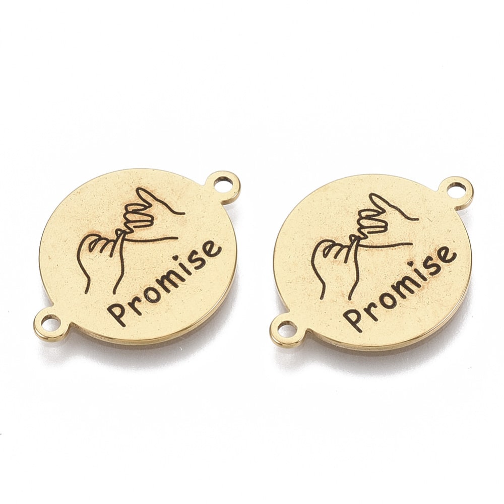 Dije conector pareja amor amistad promesa acero / unidad1
