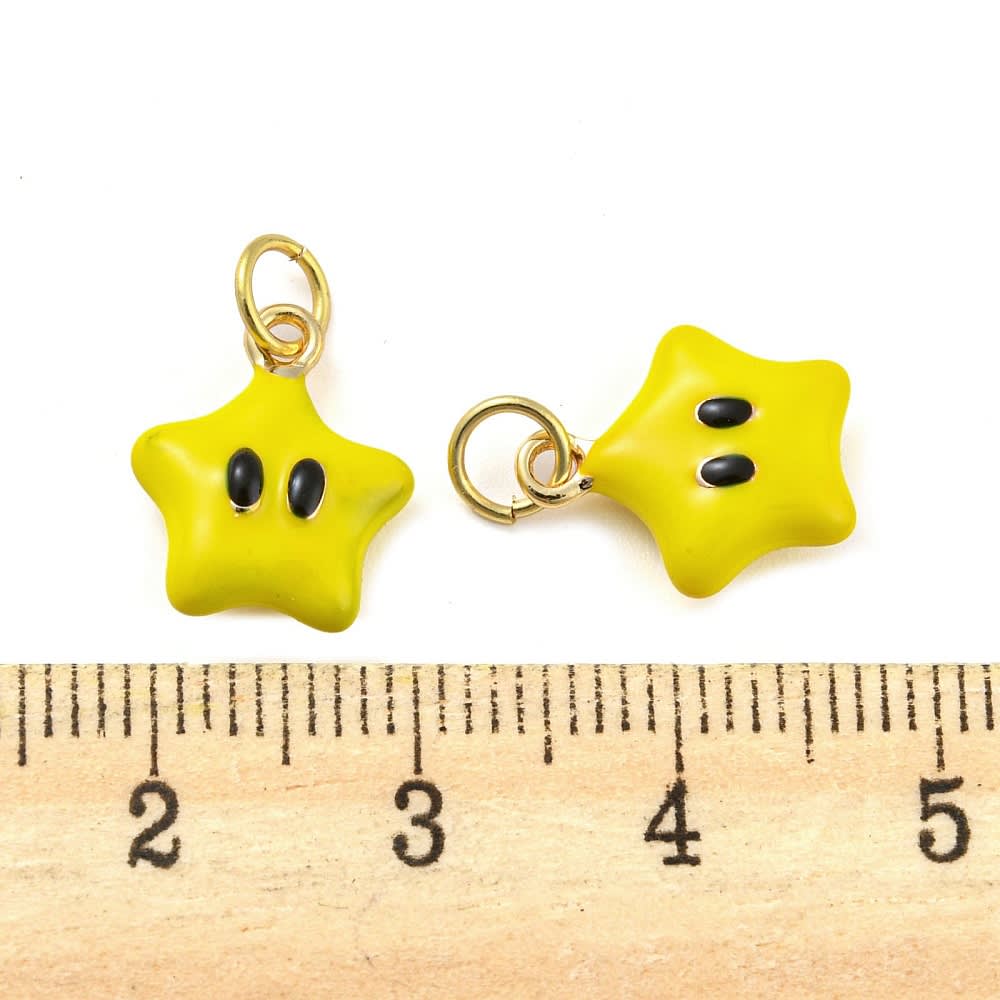 Dije colgante estrella super star baño de oro / unidad3