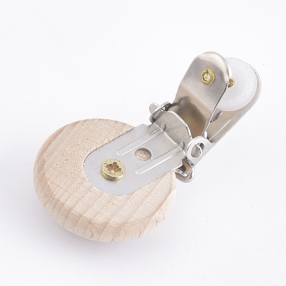 Clip sujetador de madera portachupete bebés / unidad2