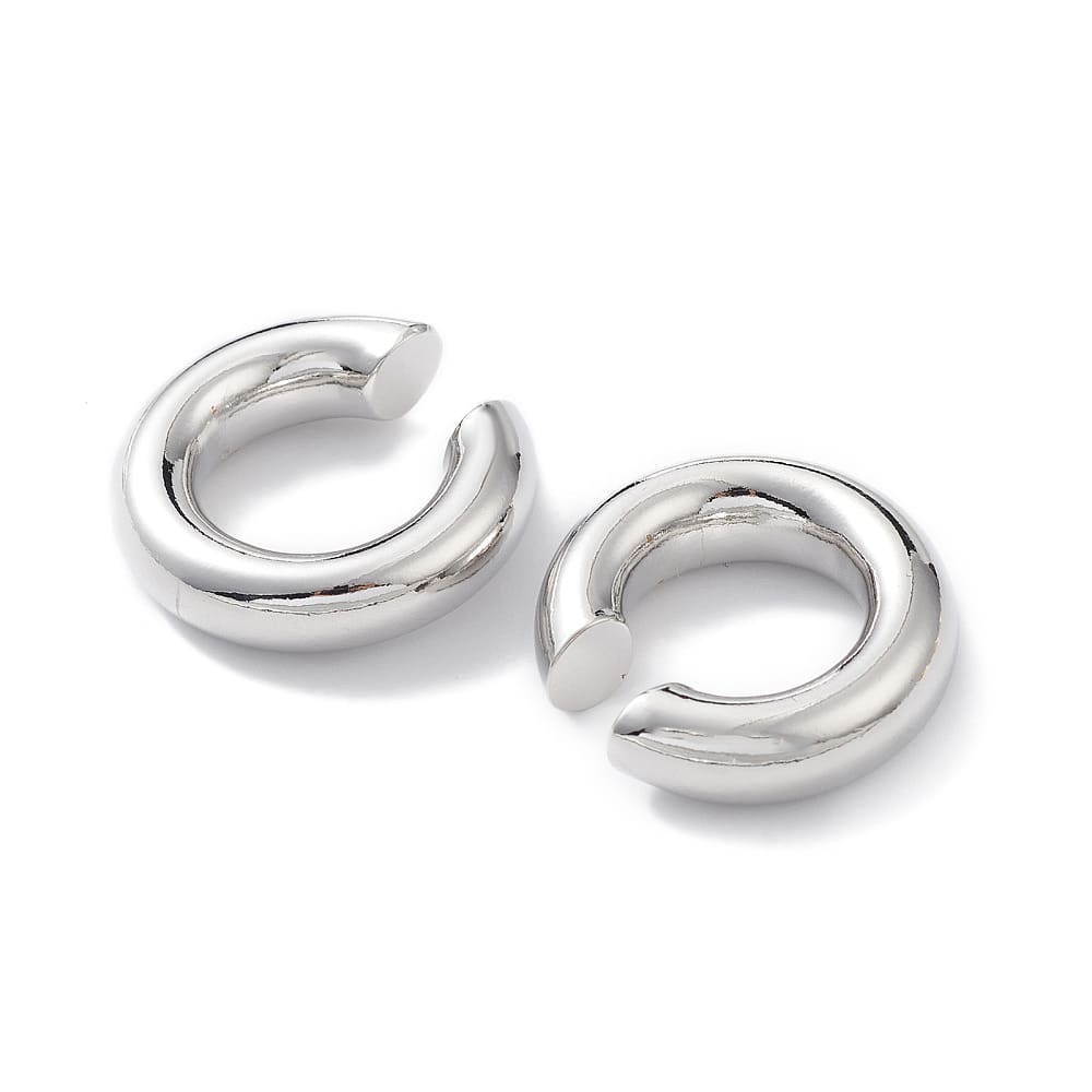Ear cuff solitarios elegante liso grueso 25 mm chunky / unidad2