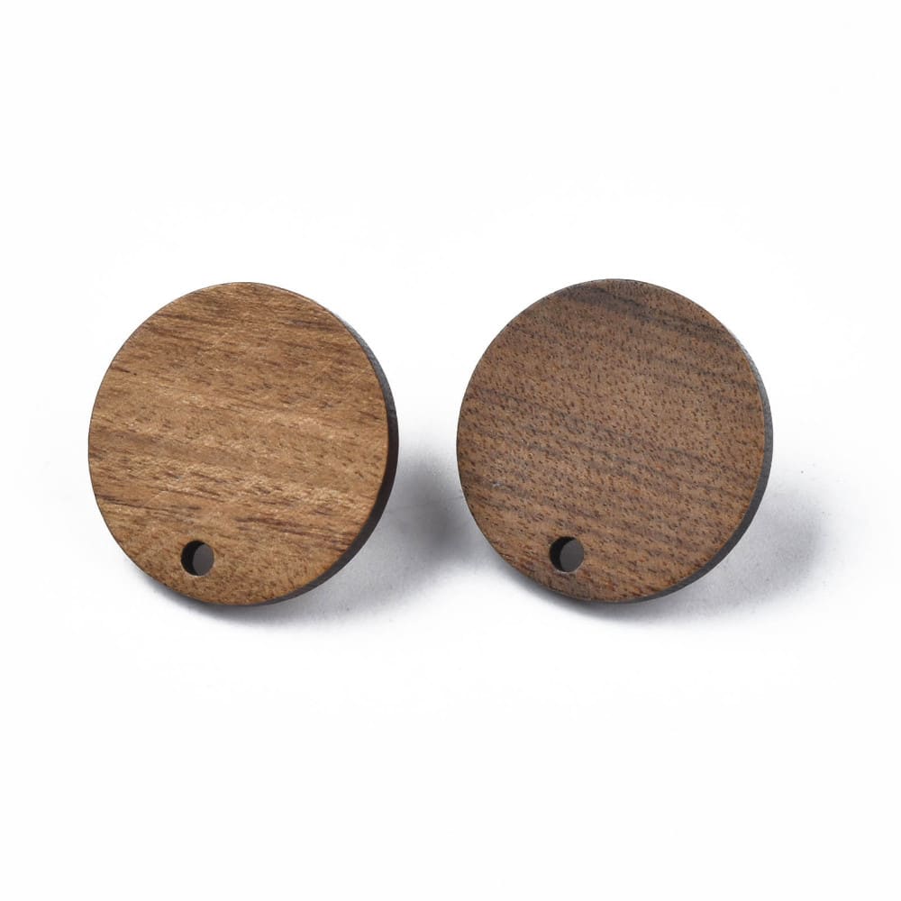 Base de aros topito redondo 20 mm madera de nogal / par2