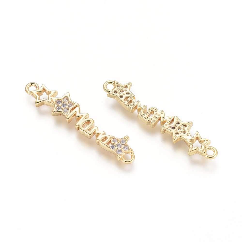 Dije conector mamá estrellas baño de oro / unidad1