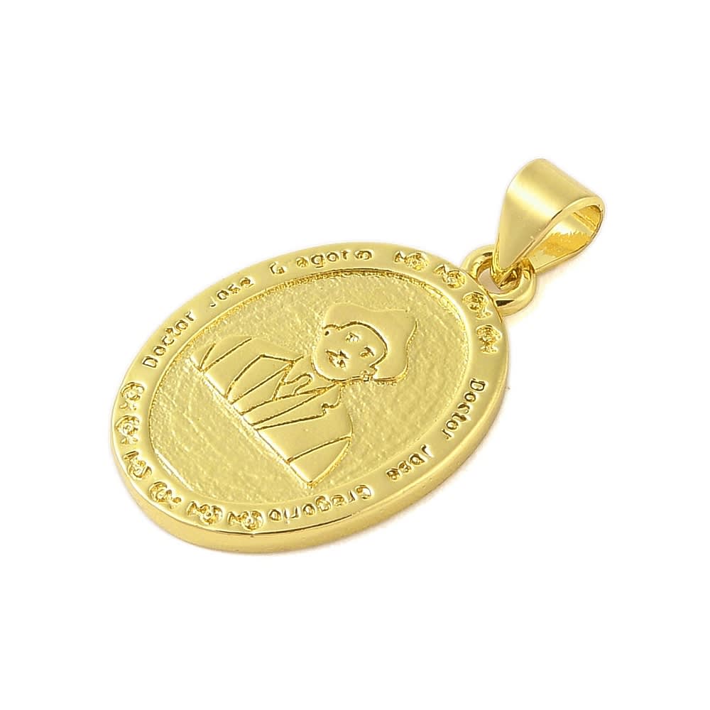 Dije colgante Dr. José Gregorio Hernández baño de oro / unidad2