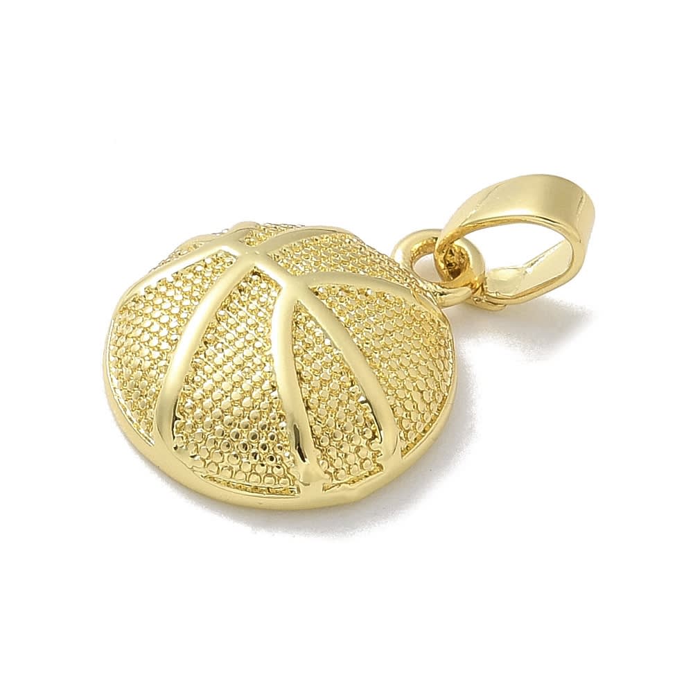 Dije colgante balón básquet 14.5 mm baño de oro / unidad2