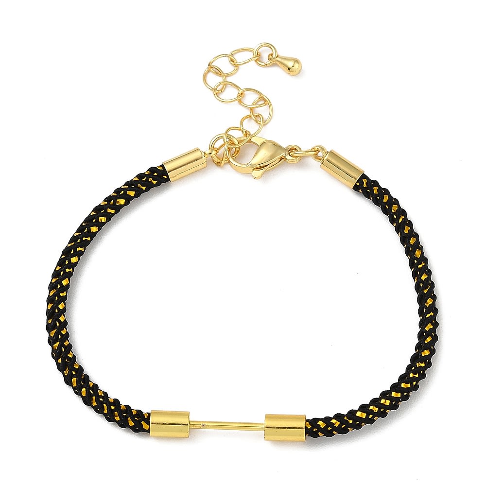 Base de pulsera cordón nailon trenzado con barra ajustable / unidad5