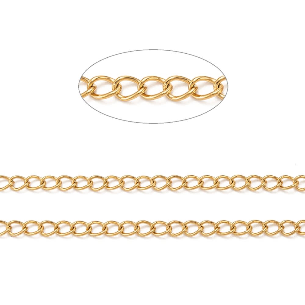 Cadena eslabón extensión alargue acero / metro3