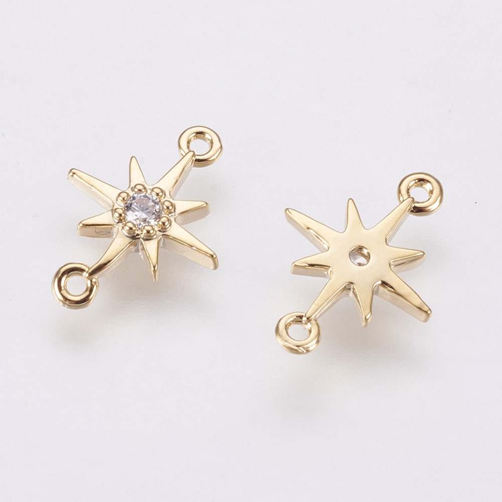 Dije mini estrella fugaz baño de oro / unidad1