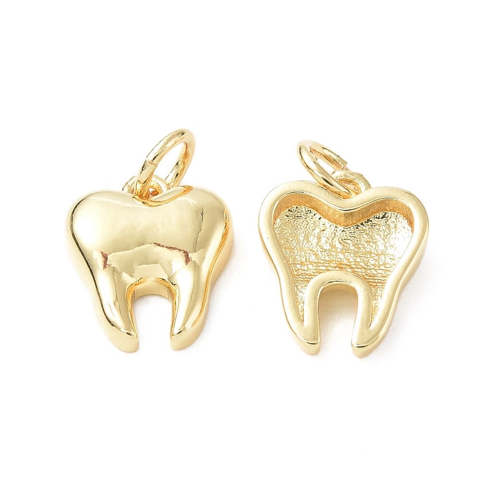 Dije colgante muela odontologo dorado platado / unidad5