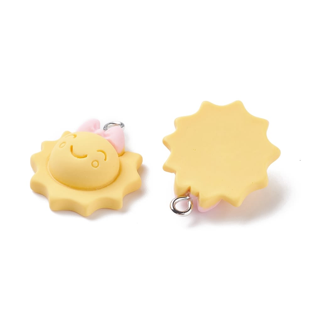 Dije colgante sol 25.5 mm resina / unidad3