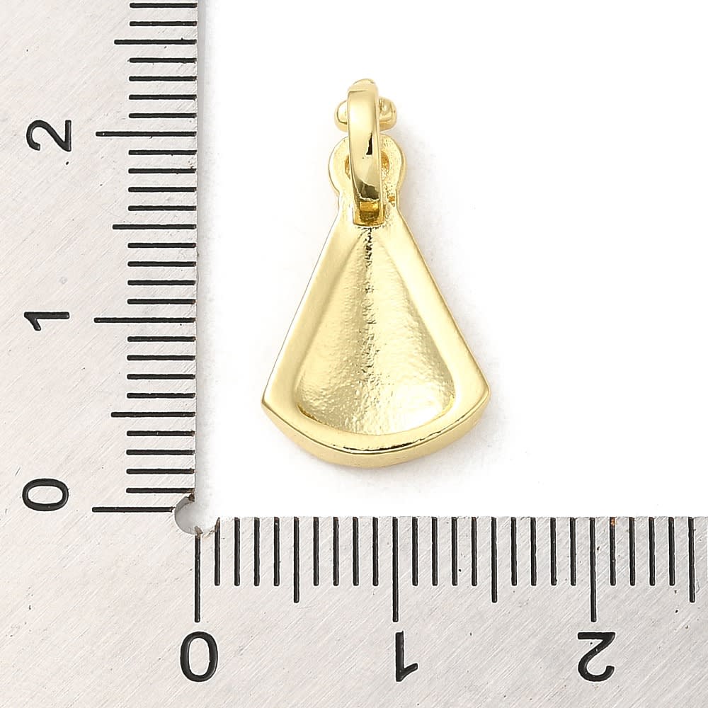 Dije colgante virgen del valle 20 mm baño oro / unidad3