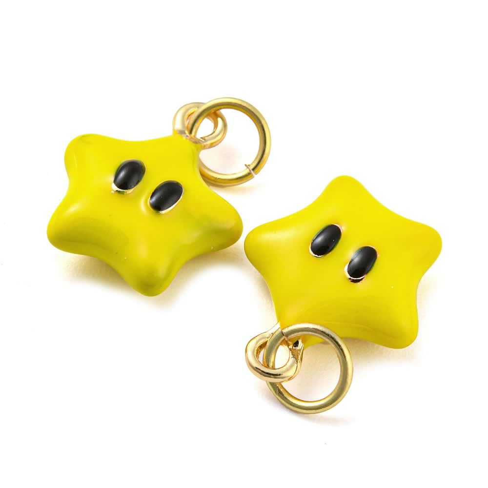 Dije colgante estrella super star baño de oro / unidad2