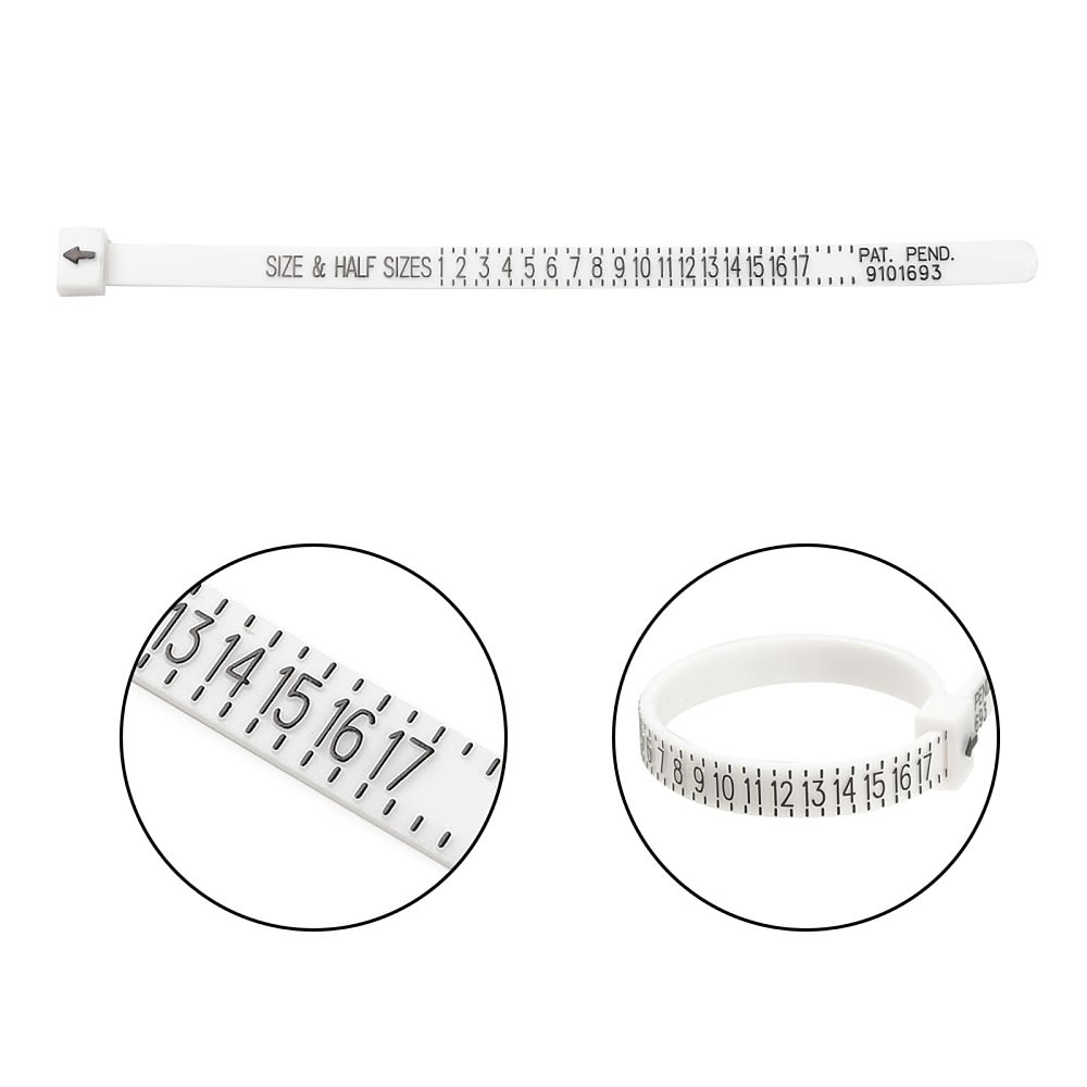 Medidor plástico de dedos para anillos  joyería / unidad8