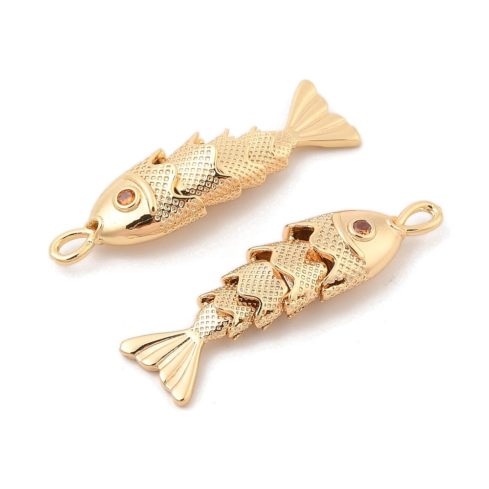 Maxi dije colgante pez 33 mm verano baño de oro / unidad2
