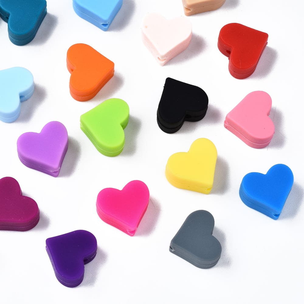 Pasador silicona corazón bebé portachupete / pack2
