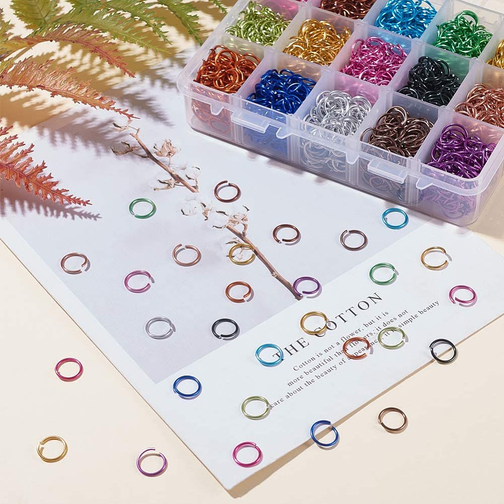 Argollas de unión aluminio 10 mm multicolor / 20 uds5