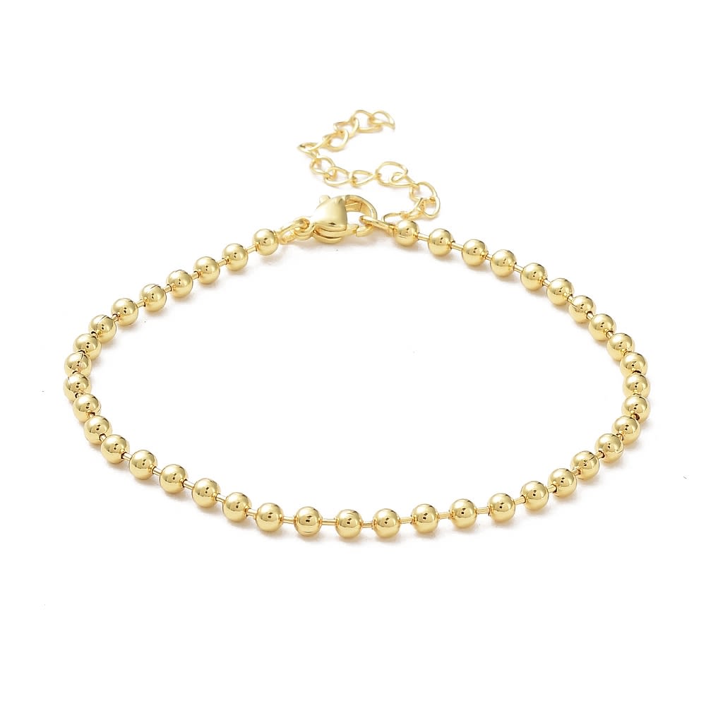 Pulsera minimalista balines chunky baño de oro / unidad3