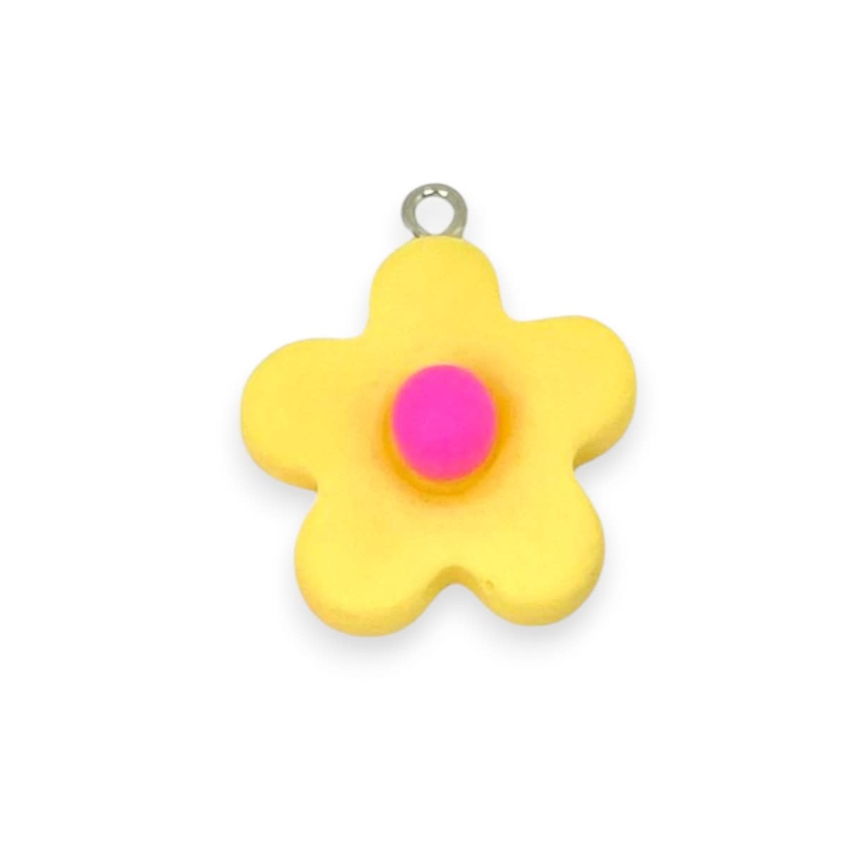Dije colgante flor 25 mm resina / unidad2