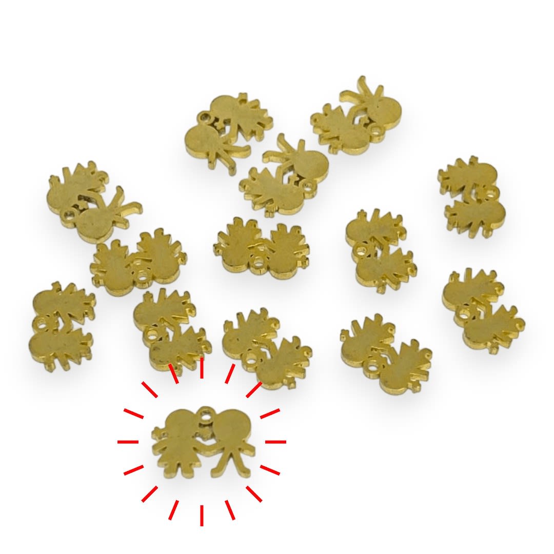 Mini Dije colgante niños virgen elefante árbol acero / unidad7