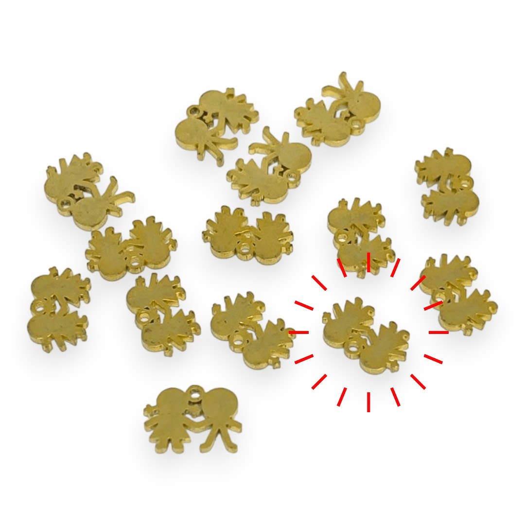 Mini Dije colgante niños virgen elefante árbol acero / unidad6