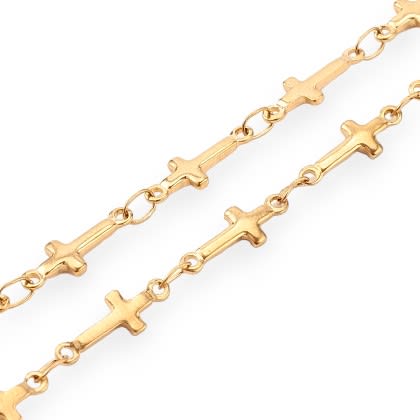 Cadena armada cruz acero inoxidable / unidad1