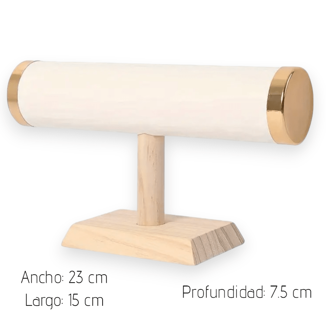 Exhibidor mostrario pulseras reloj un nivel madera eco cuero / unidad3