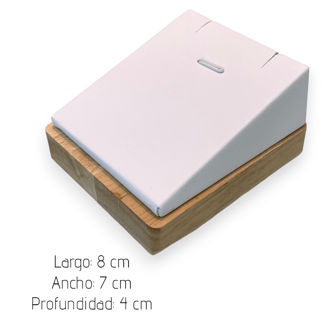 Exhibidor mostrario collar colgante eco cuero madera / unidad1