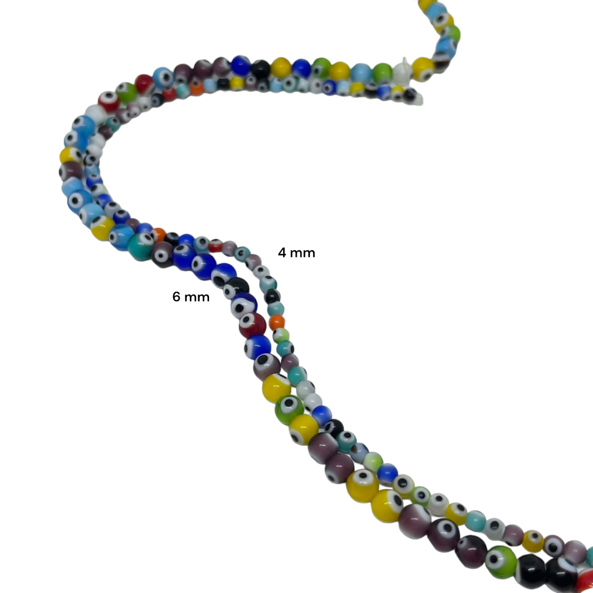 Ojo turco redondo 4 mm nazar protección multicolor1