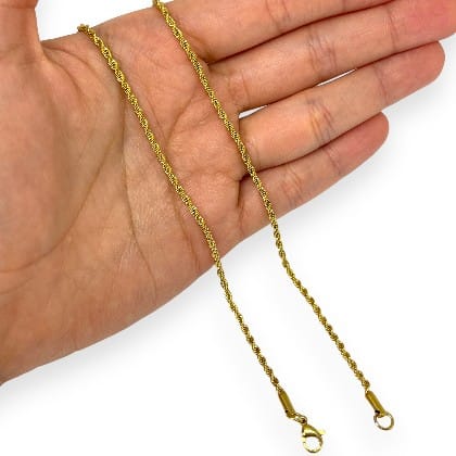 Cadena armada tourbillón de cuerda rope chain acero 2 mm / unidad5