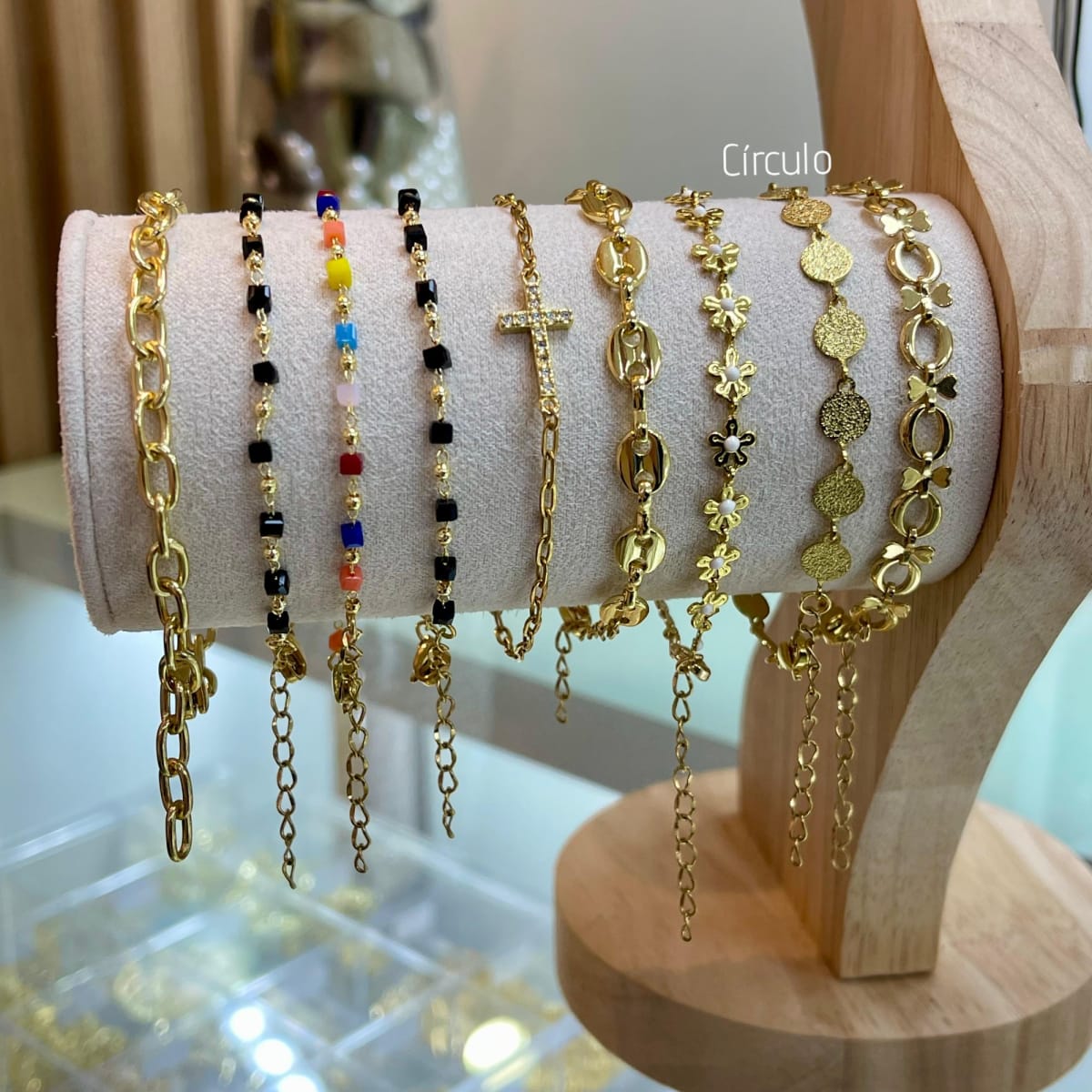 Pulsera con forma de cadena baño de oro VTE / unidad4