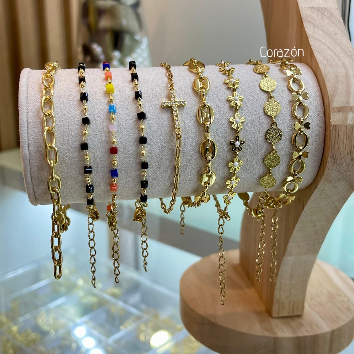 Pulsera con forma de cadena baño de oro VTE / unidad3