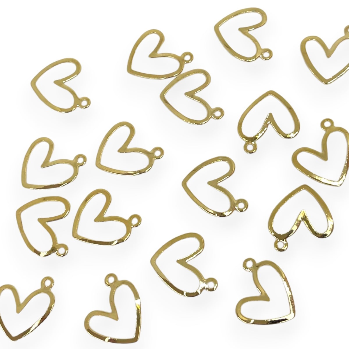 Mini dije corazón silueta colgante 12 mm gold-filled / unidad2