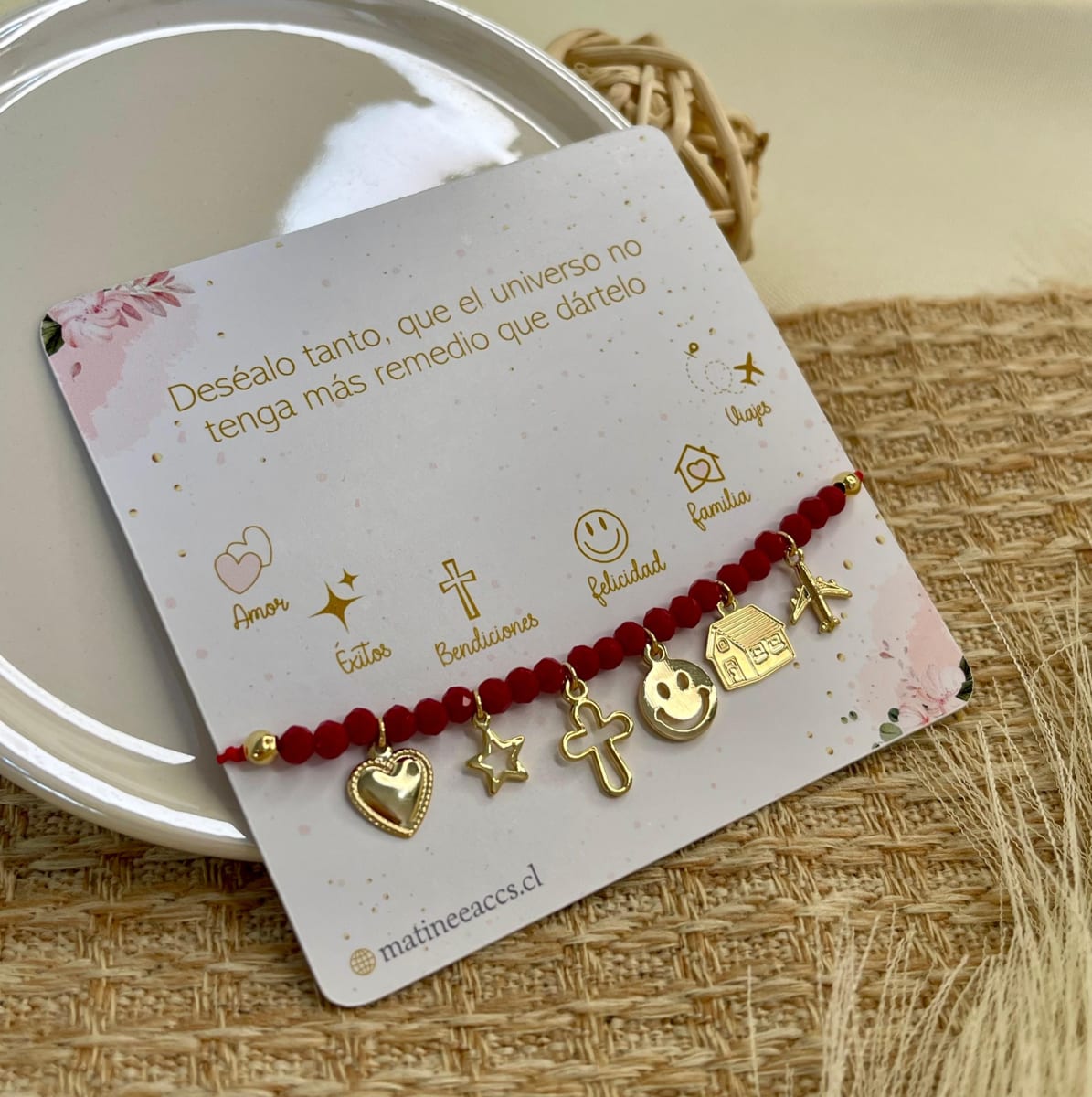 Pulseras de los deseos personalizada con cristales / unidad1