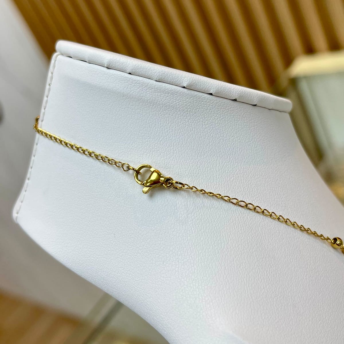 Rosario para caballero dama con balines 3 mm acero dorado plateado / unidad5