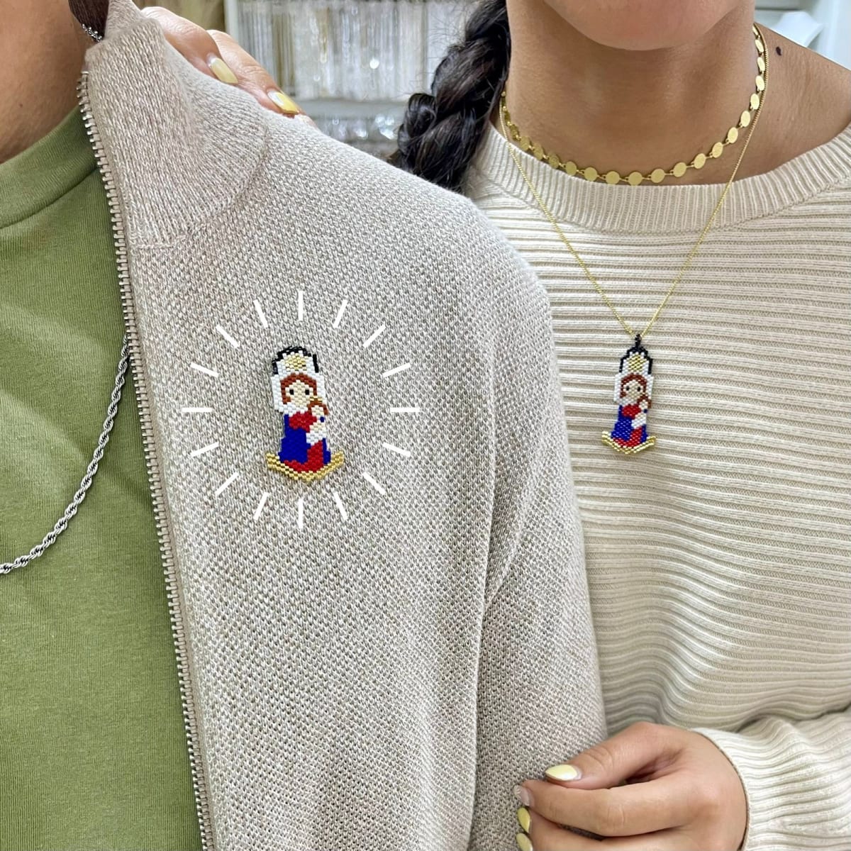 Accesorios con virgen chiquinquirá tejida VTE / unidad2