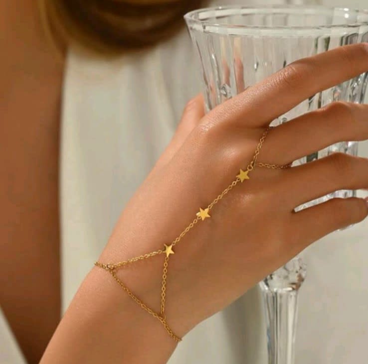 Pulsera con estrellas minimalista acero / unidad2
