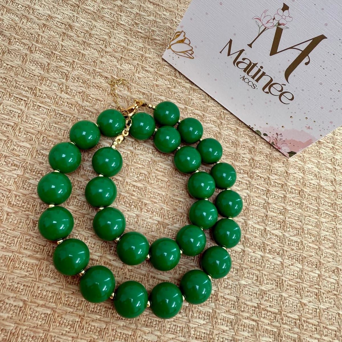 Collar cuentas de acrílico maximalista boho chic / unidad2