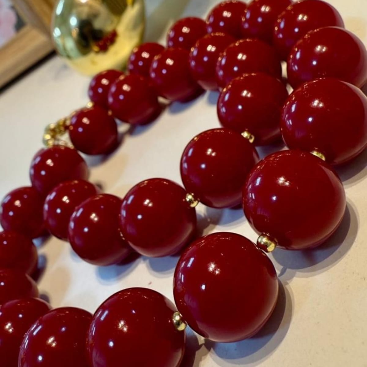 Collar cuentas de acrílico maximalista boho chic / unidad4