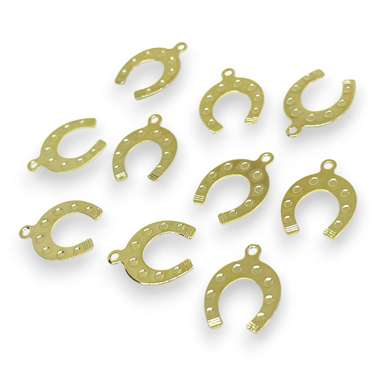 Mini dije herradura suerte 15x11 mm gold-filled / unidad2