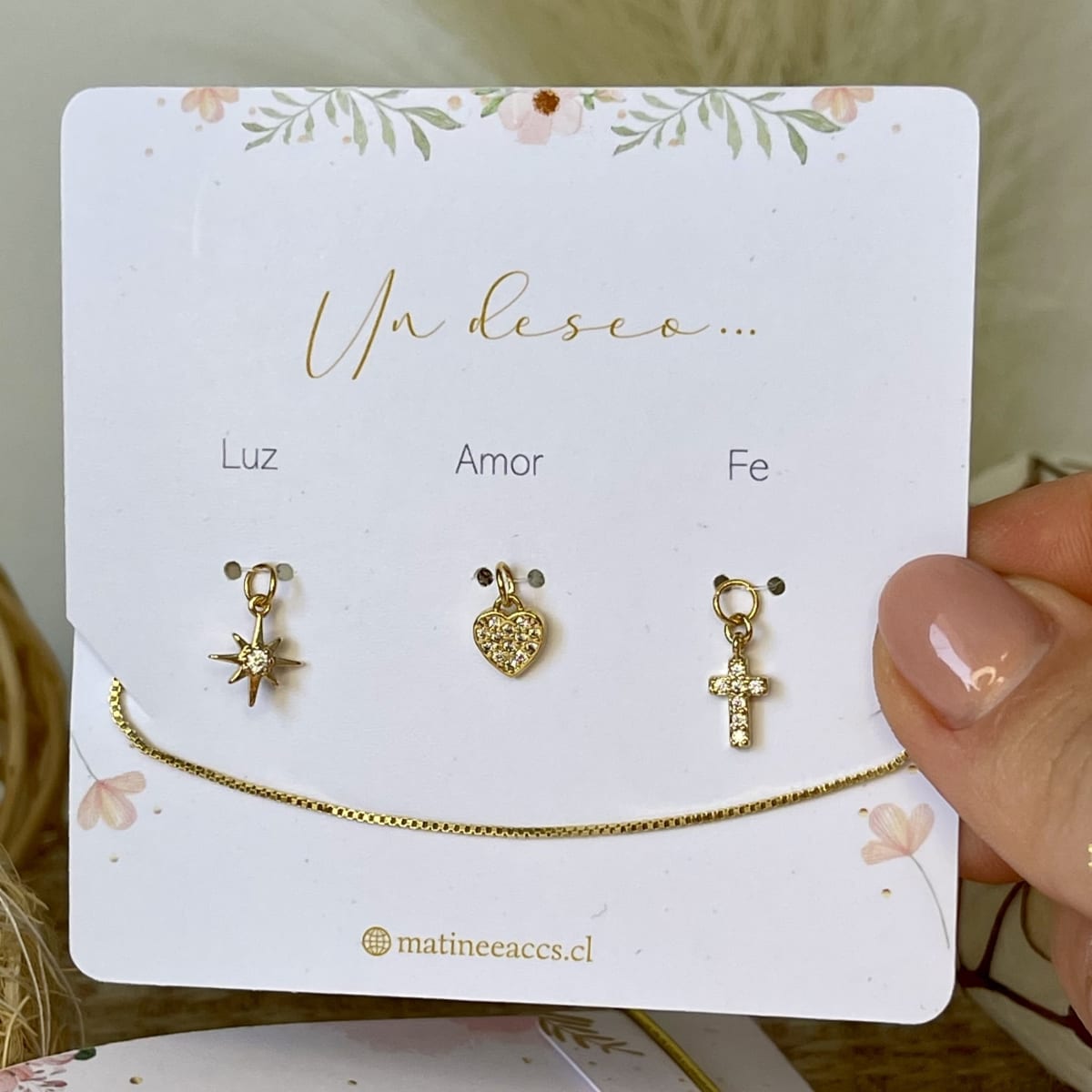 Regalo especial collar con colgantes manifestar / set3