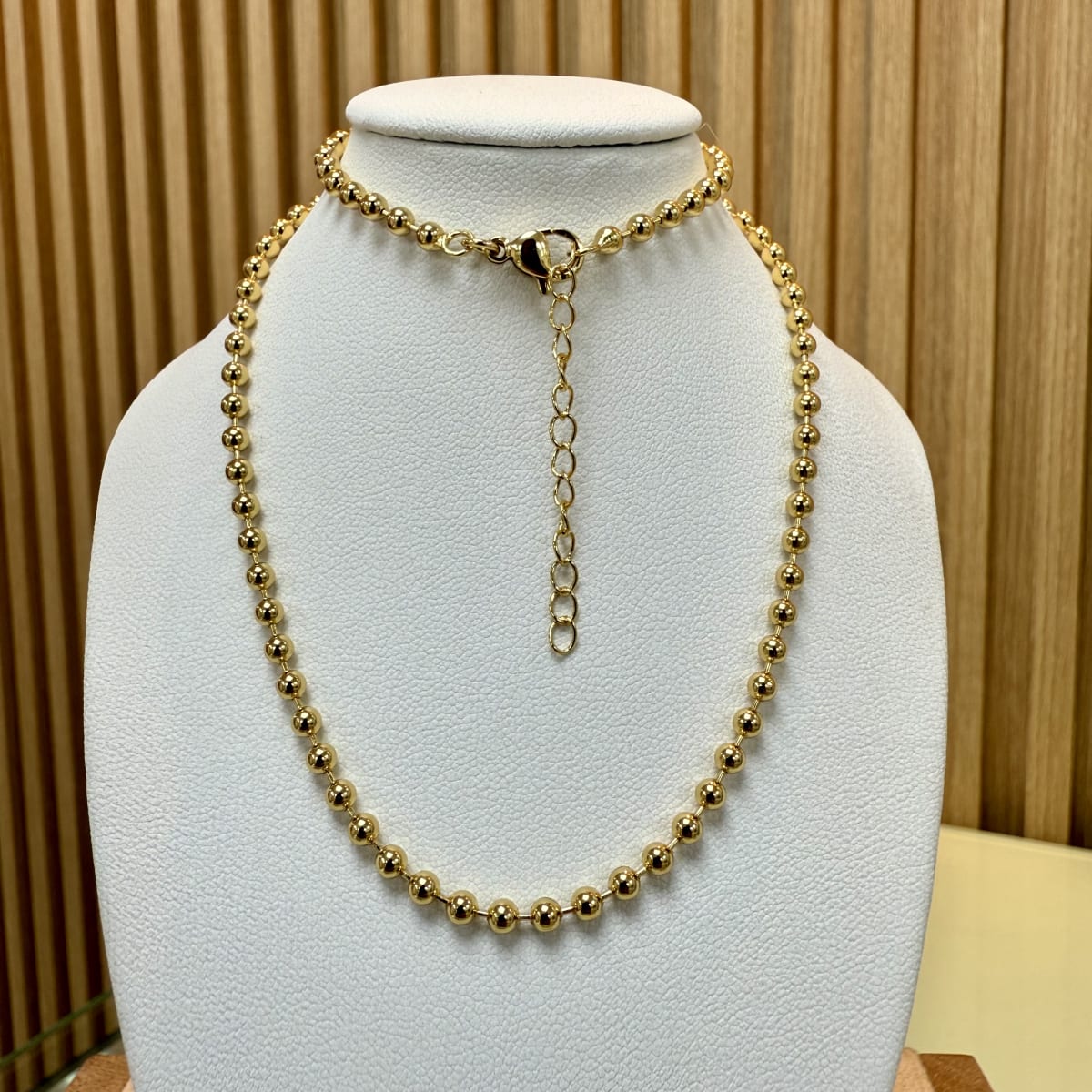 Cadena armada militar balin 3 mm baño de oro / unidad4