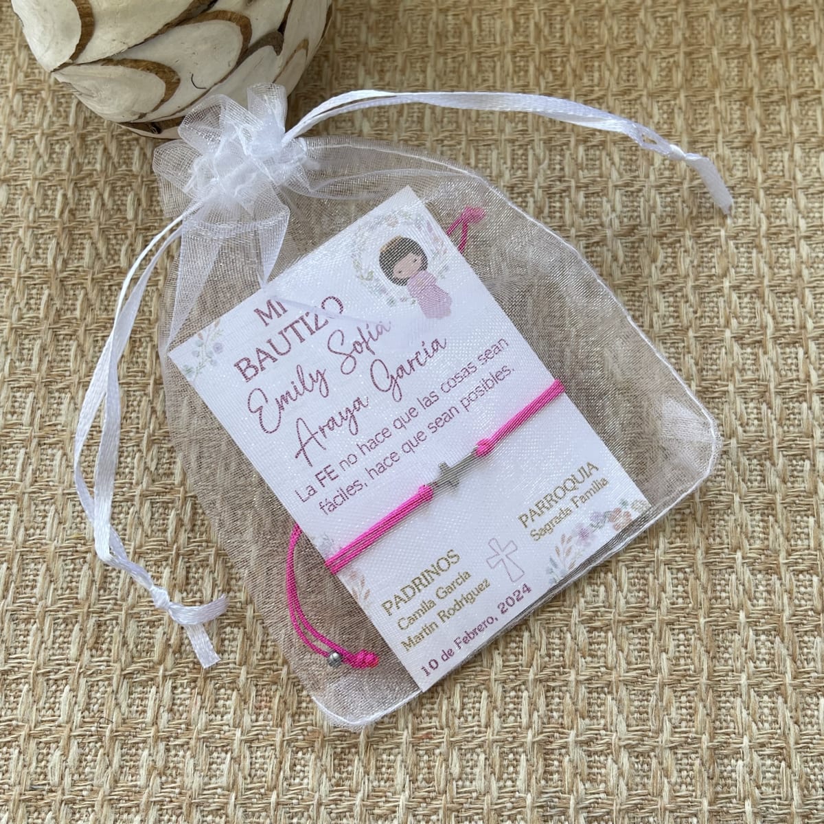 Souvenir pulseras recuerdos de bautizo comunión confirmación / docena15