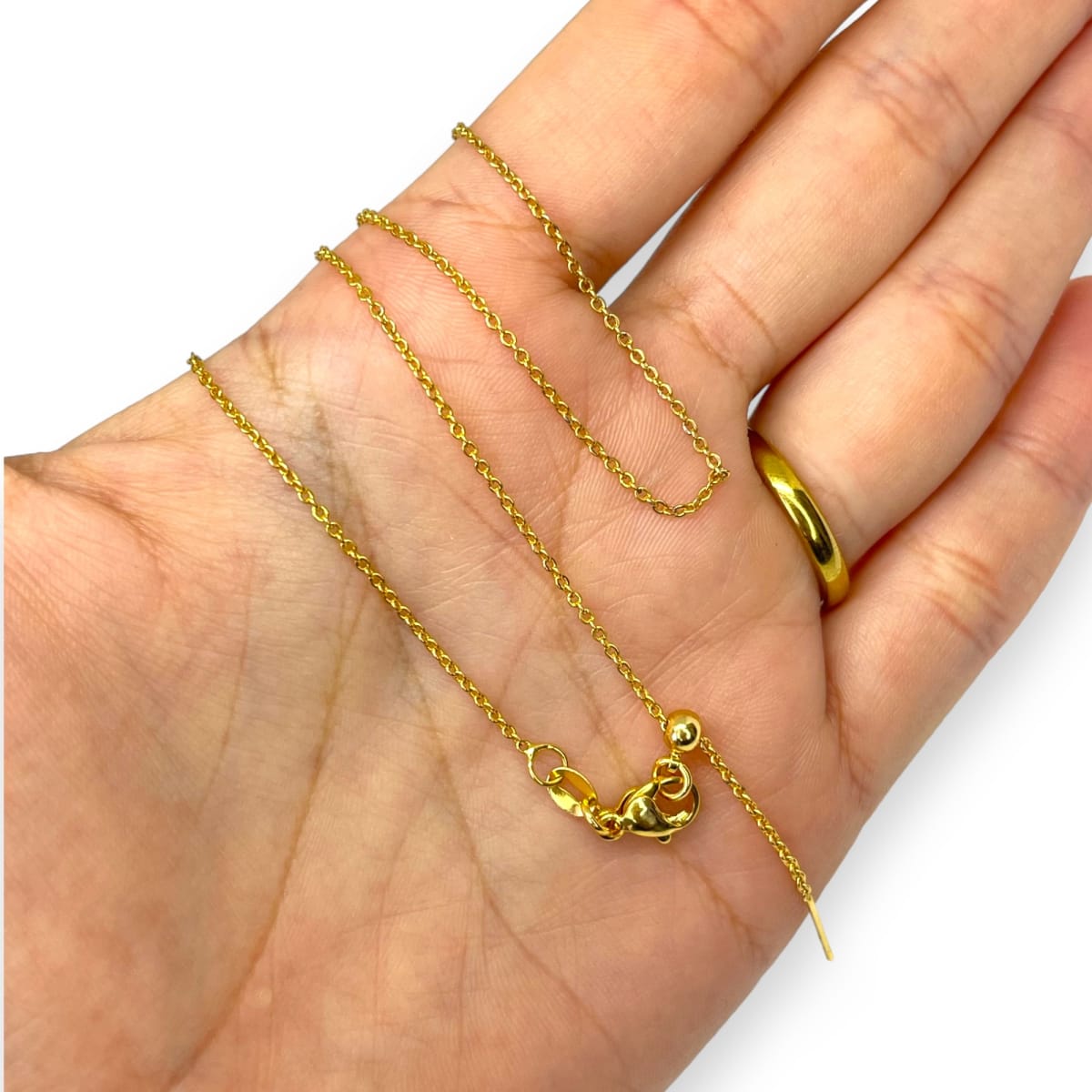 Cadena forzada armada ajustable con aguja baño de oro / unidad4