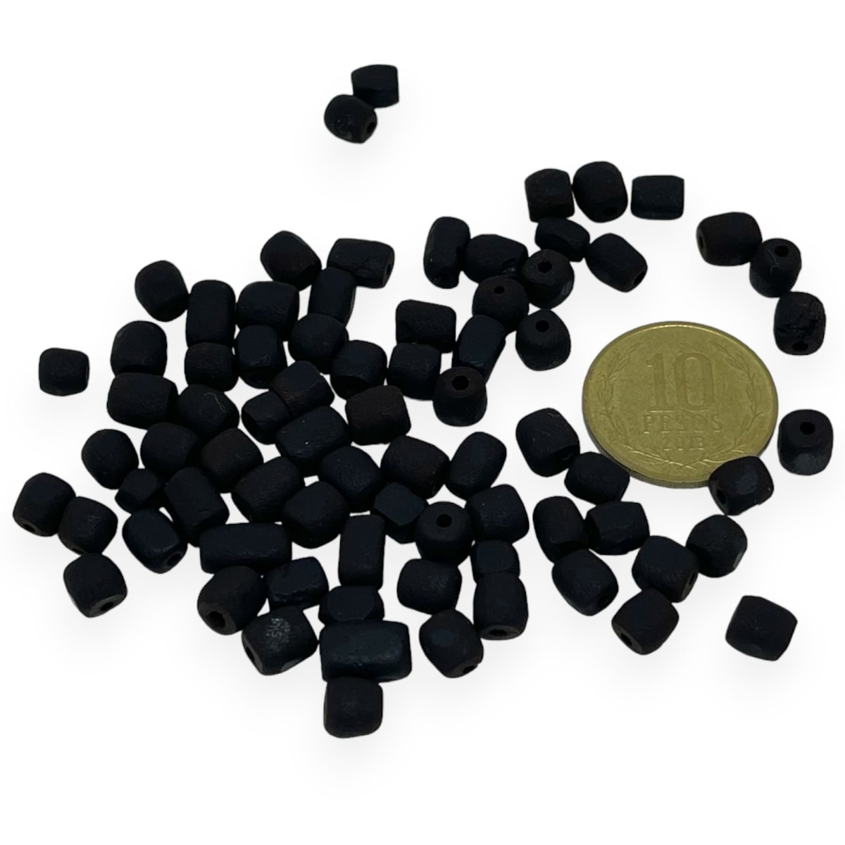 Dije pasador azabache barril 5 a 8 mm / unidad2