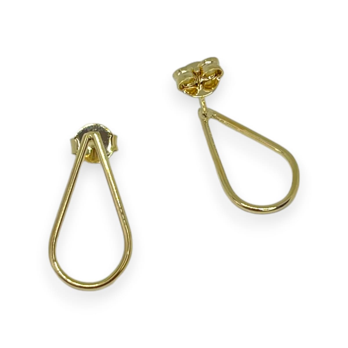 Base de aros gota para recamar baño de oro / par1