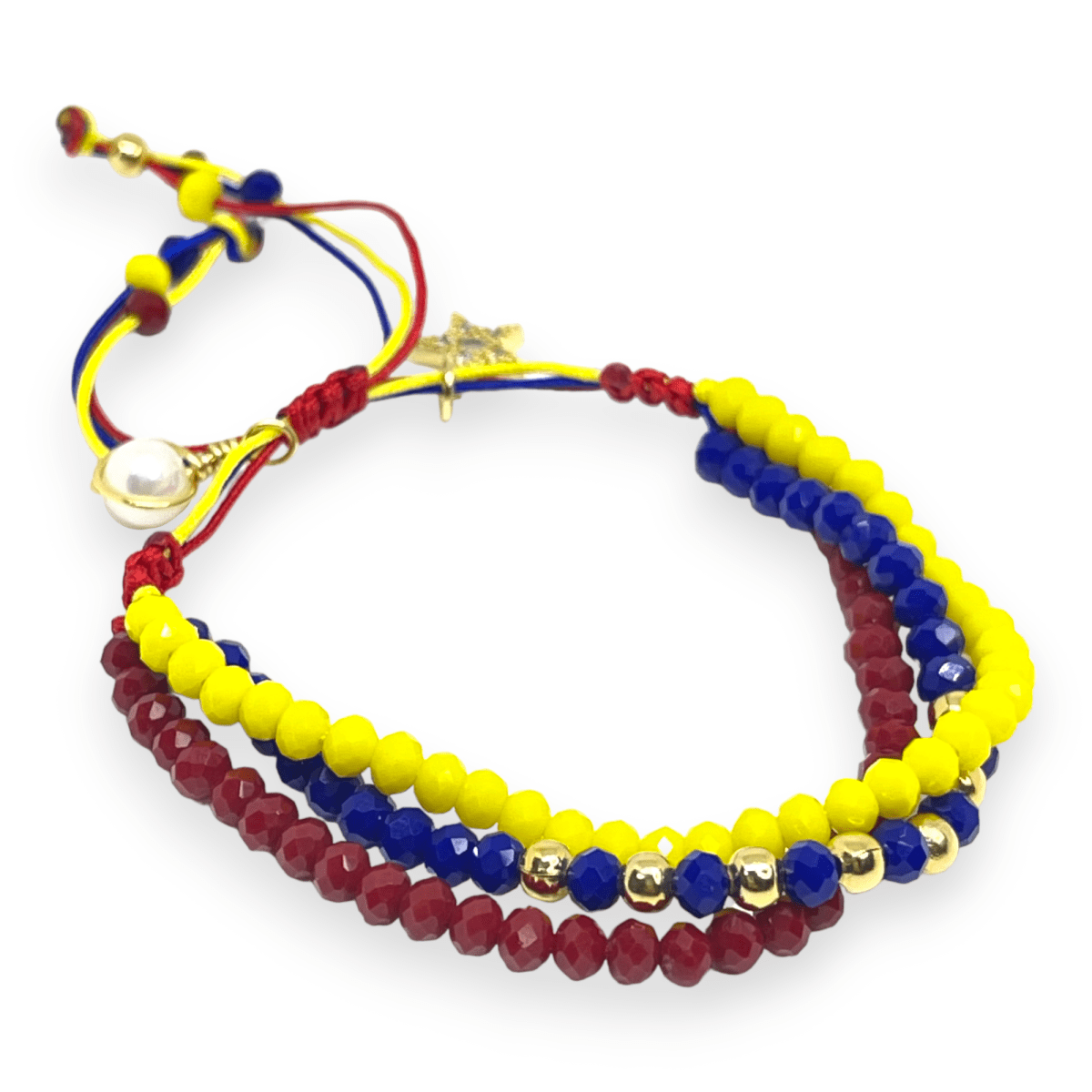 Pulsera tricolor Venezuela triple ajustable / unidad4