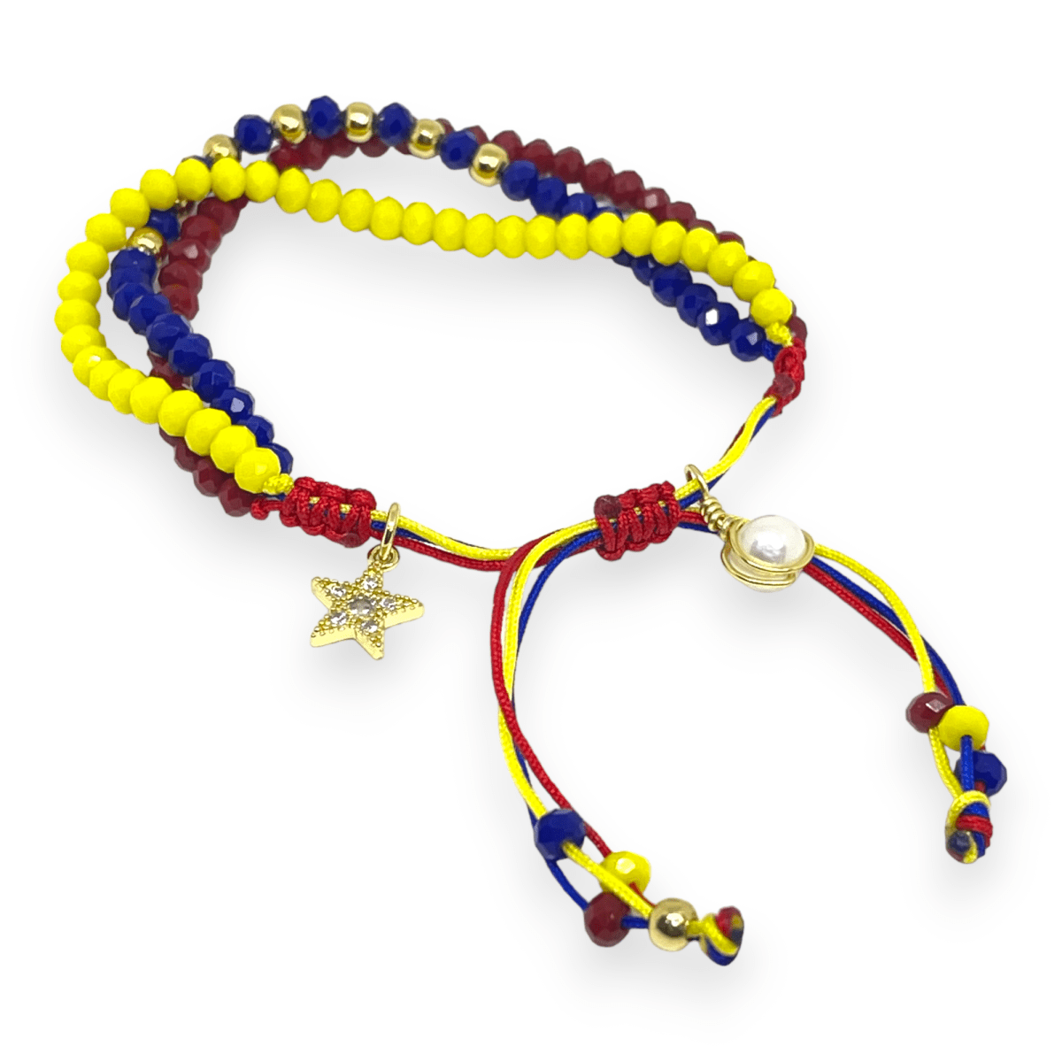 Pulsera tricolor Venezuela triple ajustable / unidad3