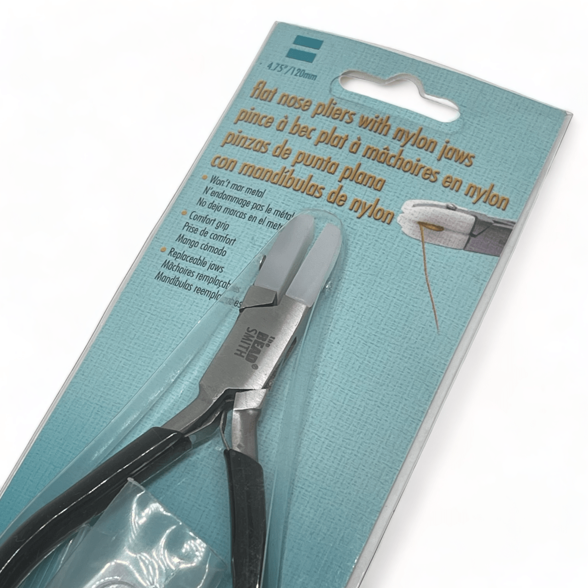 Alicate pinza punta plana silicona bead smith / unidad4