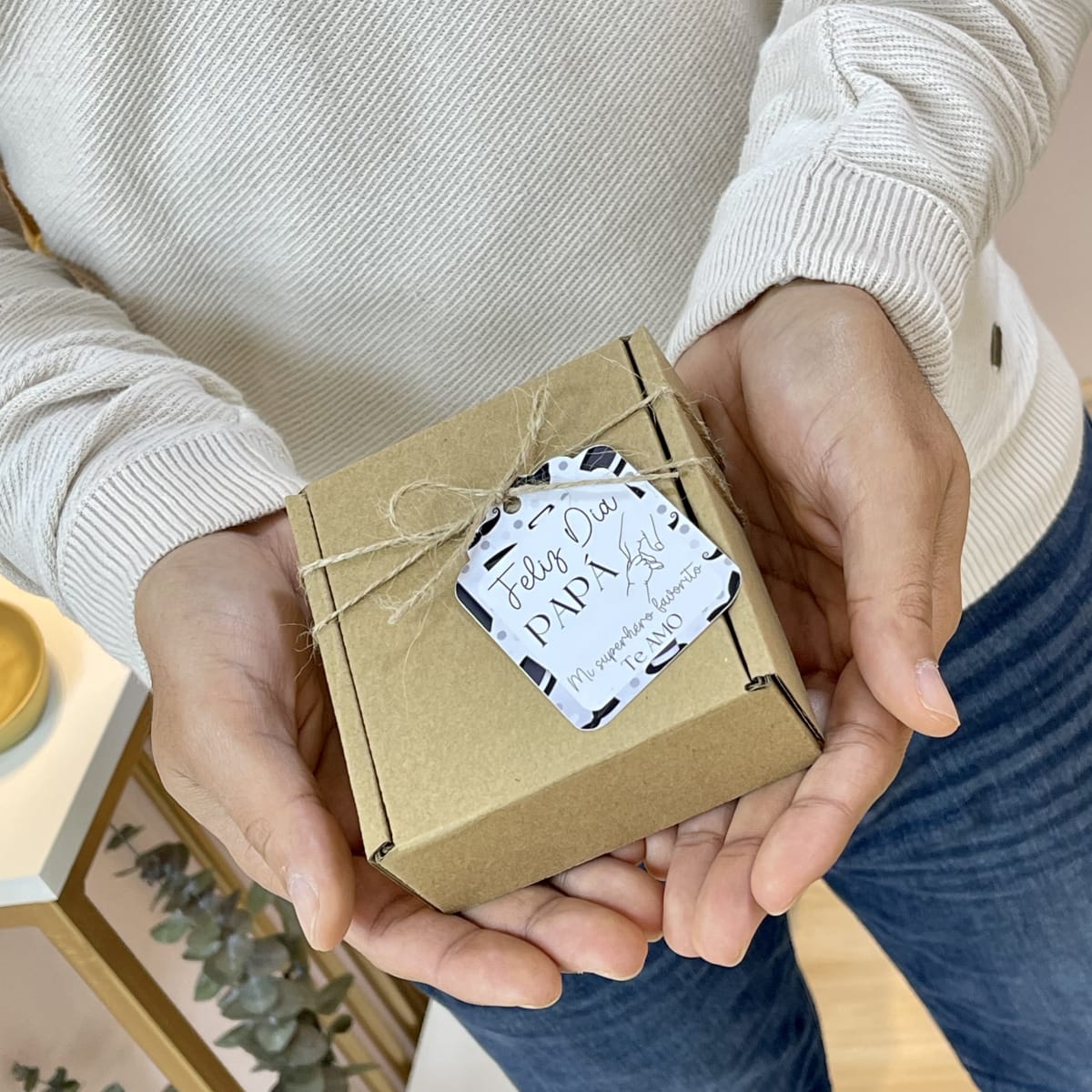 Llavero con relicario dos fotos personalizado para regalo papá / unidad2
