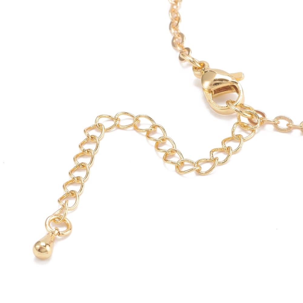 Base pulsera cadena eslabón forzado 2.5 mm baño oro / unidad3